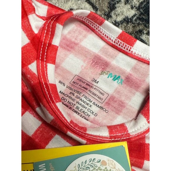 Gigi & Max | Gingham Bamboo Bodysuit Twirl | 3m - Picture 3 of 4